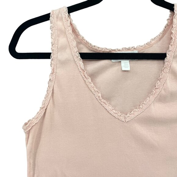 SLEEP The White Company Sleep Shirt Womens Light Pink Sleeveless V Neck Size M - Picture 3 of 7